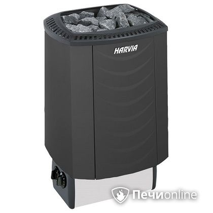 Электрокаменка для сауны Harvia Sound M45 Black с встроенным пультом в Перми